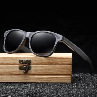 Оптовая торговля OEM унисекс логотип UV400 Tac поляризованные бамбуковые деревянные солнцезащитные очки для мужчин